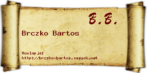 Brczko Bartos névjegykártya